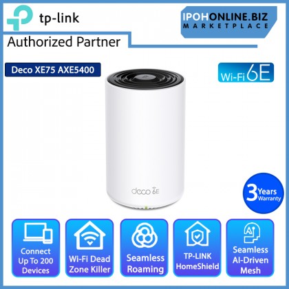 TP-LINK Deco XE75 AXE5400 Tri-Band Mesh Wi-Fi 6E System - 1 Pack TP-LINK Deco XE75 AXE5400 Tri-Band Mesh Wi-Fi 6E System - 1 Pack